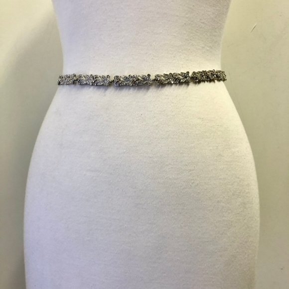 Natasha Couture Bridal Rhinestone Wedding Belt Sash